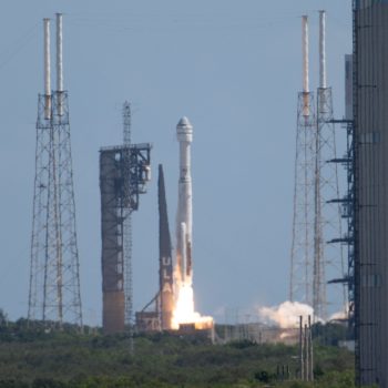 A United Launch Alliance Atlas V rocket with Boeing’s CST-100 Starliner spacecraft aboard launches from Space Launch Complex 41 at Cape Canaveral Space Force Station, Wednesday, June 5, 2024, in Florida. NASA’s Boeing Crew Flight Test is the first launch with astronauts of the Boeing CFT-100 spacecraft and United Launch Alliance Atlas V rocket to the International Space Station as part of the agency’s Commercial Crew Program. The flight test, which launched at 10:52 a.m. EDT, serves as an end-to-end demonstration of Boeing’s crew transportation system and will carry NASA astronauts Butch Wilmore and Suni Williams to and from the orbiting laboratory. Photo Credit: (NASA/Joel Kowsky)